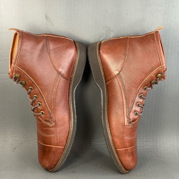 TOMMY BAHAMA MENS Leather brown BOOTS size 10.5 - Picture 5 of 8